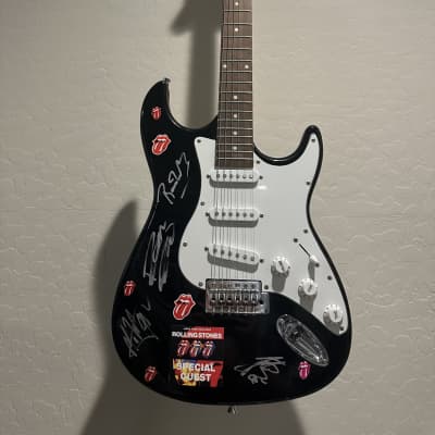 Rolling Stones signed Crescent Stratocaster Style - Certified for sale