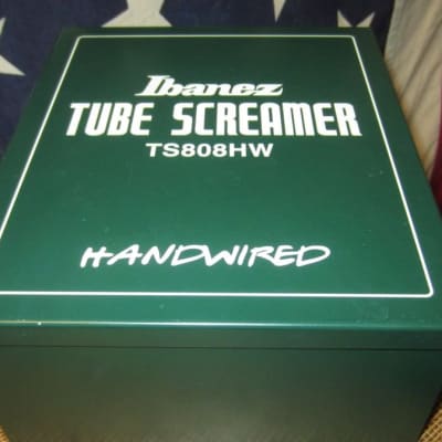 ~2022 Ibanez TS808HW Hand Wired Green w Box and adapter cable image 3