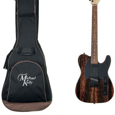 Michael Kelly Custom Collection '50s Electric Guitar, Pau Ferro Fingerboard, Striped Ebony, with Gig Bag image 2