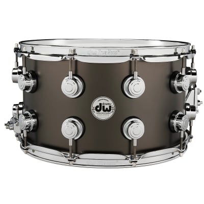 DW Collector's Series Satin Black Over Brass 8x14" Snare Drum