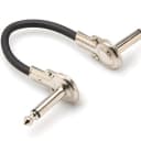 Hosa IRG-600.5 6 Pack of Guitar Patch Cable Low-profile Right-angle to Same, 6"