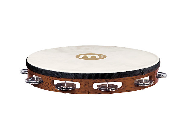 Meinl TAH1-AB 10" Traditional Wood Tambourine with Single Row Steel Jingles image 1