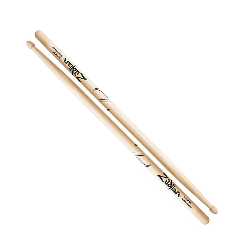 Zildjian ZS5A Super 5A Wood Tip Hickory Drumsticks, Pair image 1
