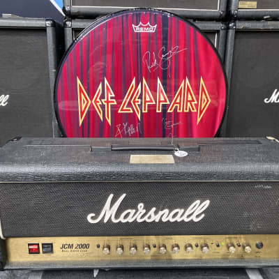 Marshall Vivian Campbell's, Def Leppard JCM 2000 DSL 100 Dual Super Lead 2-Channel 100-Watt Guitar Head (VC #5025) 1990s, Plus Tour Artifacts and Def Leppard Union Jack Tank! image 2