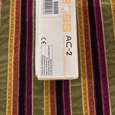 Boss AC-2 Acoustic Simulator (Silver Label) 1997 - 2006 - Yellow W/ Box image 11