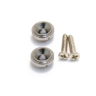 AP-0730-010 (2) Round Vintage Style Chrome Guitar String Guides for sale