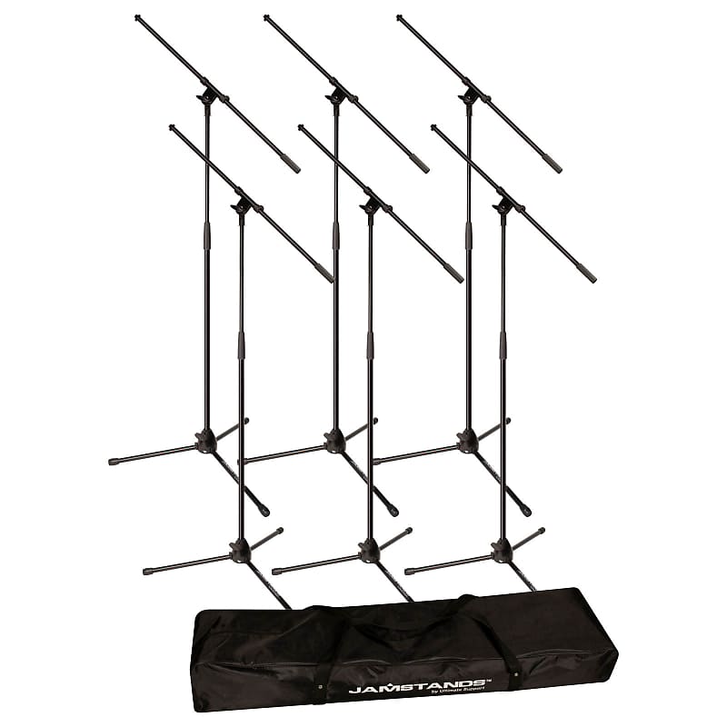 Ultimate Support JS-MCFB6PK Microphone Tripod Boom Stand 6-Pack Bundle image 1