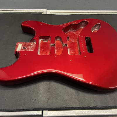 Squier  Affinity Stratocaster Body  2004 Red ** Needs Repair ** image 2