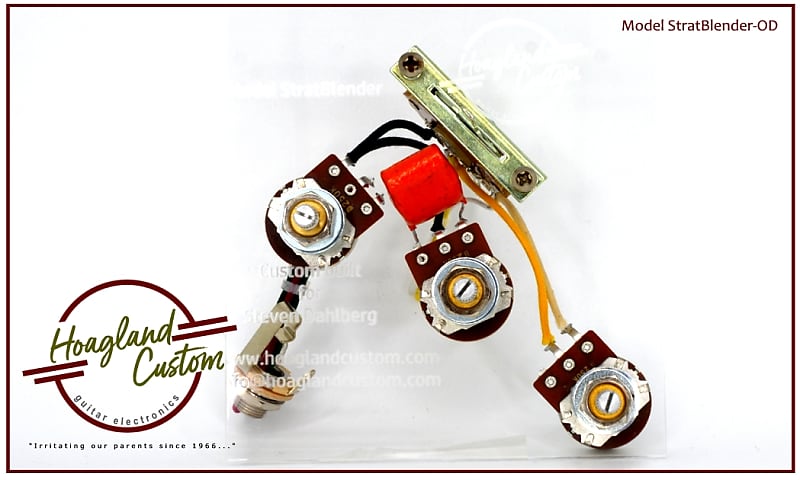 Hoagland Custom Handcrafted "Blender" Style Stratocaster Wiring for 3 single coils - with OD Cap image 1