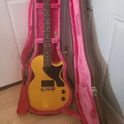 2011 EPIPHONE LES PAUL JUNIOR LIMITED EDITION TV YELLOW 57 REISSUE W/ CASE & UPGRADES image 10