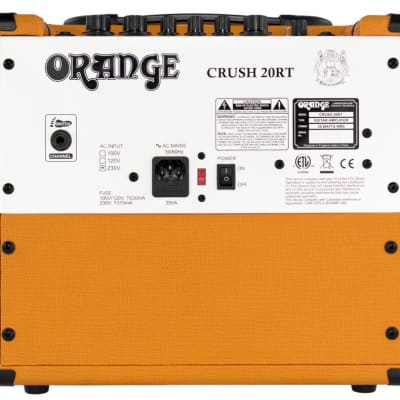 Orange CRUSH 20RT 20W Twin Channel Guitar Amplifier Combo with Reverb & Tuner 1x8 Speaker image 5