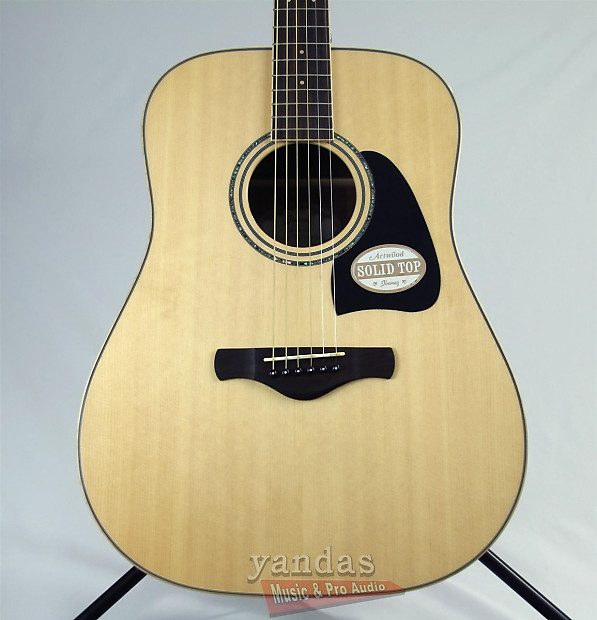 Ibanez AW535 NT Artwood Solid Top Dreadnought Acoustic/Electric Guitar Natural image 1