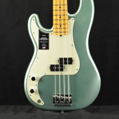 Fender American Professional II Precision Bass Left-Hand Mystic Surf Green Maple Fingerboard for sale