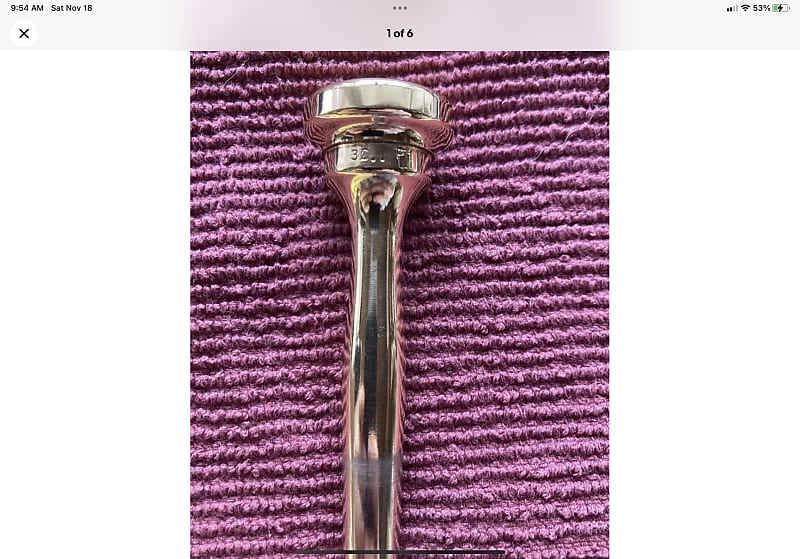 Curry 3C.P1 GOLD Plated Trumpet Mouthpiece (cup scaled up 1) Reverb