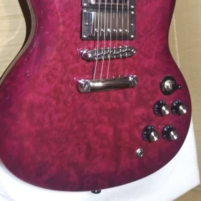 SG Electric Guitar.Purple Burl Top SG Style Electric Guitar Custom. Firefly SG image 2
