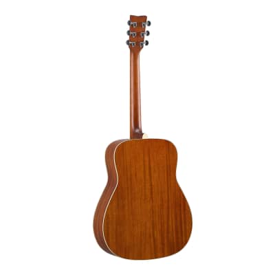 Yamaha FG-TA Vintage Tint Dreadnought TransAcoustic Guitar, Spruce Top, Mahogany Sides, Active Piezo with Guitar Stand image 5