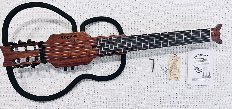 Aria Sinsonido AS 100C Nylon String Practice Guitar 2000s Mahogany