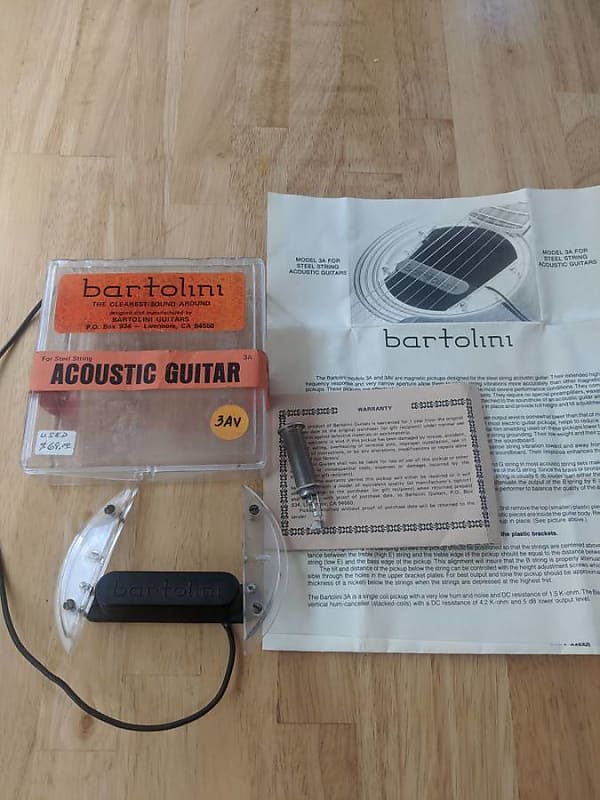 Bartolini 3AV Acoustic Guitar Soundhole Humbucker Pickup Black