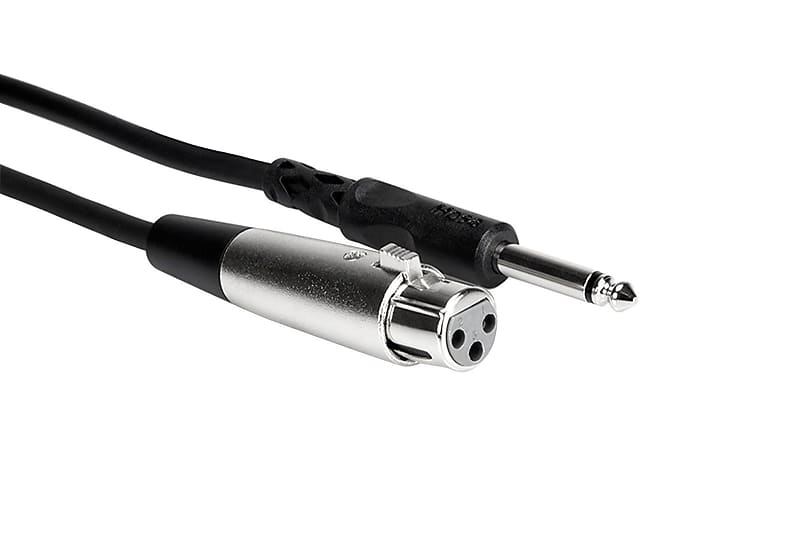 Hosa - PXF-103 - Mono 1/4" Male to 3-Pin XLR Female Audio Cable - 3ft. image 1