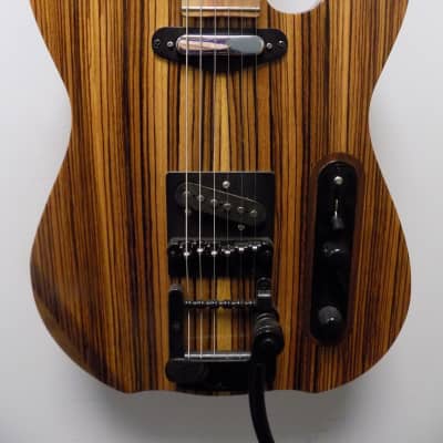 RockBeach Guitars RBTele Custom Electric Guitar - Zebrawood Natural (R006) for sale