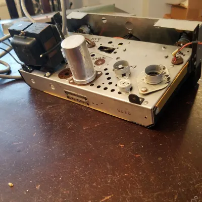 Silvertone Sears Project mono Tube Amplifier 6V6 1958 Silver image 2