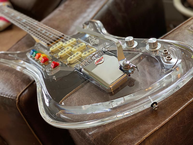 Very Rare 1990's Japanese Teisco Spectrum 5 Acrylic with OHSC. 100