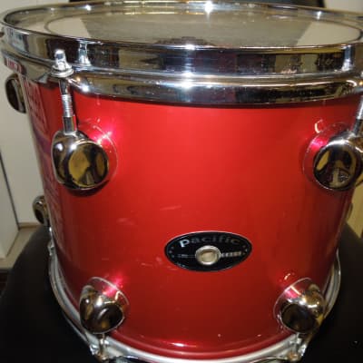 Pacific/DW 10x12 tom drum red red image 12