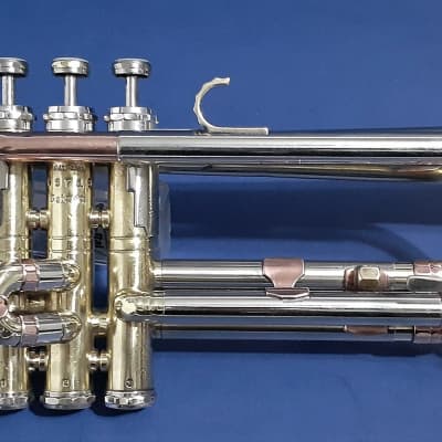 Blessing Flugelhorn & GETZEN Super Deluxe Trumpet W Combo Case & MP's - Clear Lacquer / Raw Brass image 14