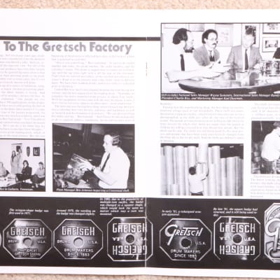 Rare Original Gretsch Drums 100th Anniversary Promotional Magazine - 1984 image 5