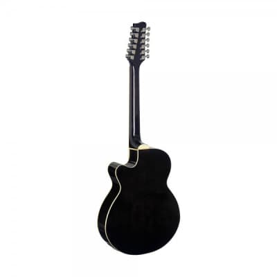 Stagg SA40MJCFI/12-BS Mini-Jumbo Electro-Acoustic 12-String Concert Guitar w/Fishman Preamp image 2