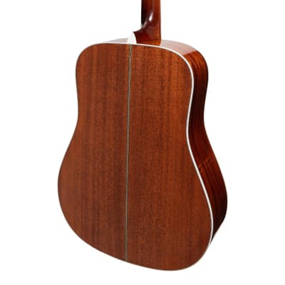 Saga SL55 All-Solid Spruce Top Mahogany Back & Sides Acoustic-Electric Dreadnought Guitar | Natural Gloss image 5