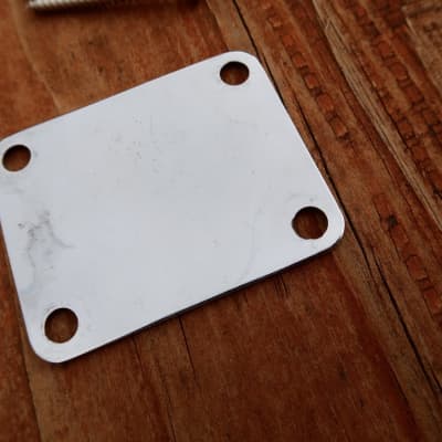 Fender Neck Plate With Screws 1966 Telecaster Stratocaster Mustang P Bass Jazz Bass Jazzmaster image 9