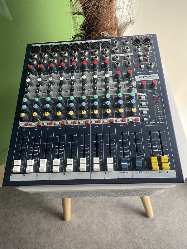 Soundcraft EPM-8 Multi-Format 8-Channel Mixer 2010s - Blue image 1