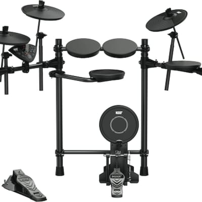  Donner DED-100 Electronic Drum Set, Eight Pieces Mesh Electric Drum  Set with 195 Sounds, Electric Mesh Drum Kit for Beginner, Drum Sticks &  Audio Cables Included, More Stable Iron Metal Support