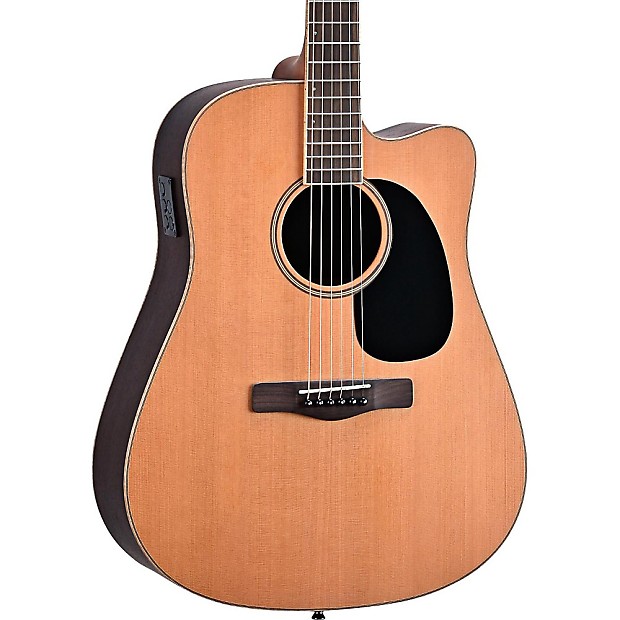 Mitchell ME2CEC Element Series Solid Red Cedar/Indian Rosewood Dreadnought Cutaway with Electronics Natural image 1