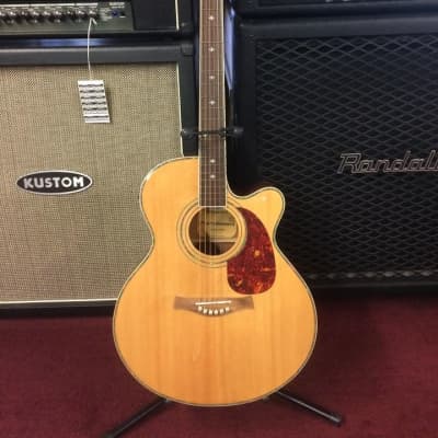 Giannini <GF-4SCEL> Natural Gloss Finish Acoustic-Electric Guitar Very RARE! for sale