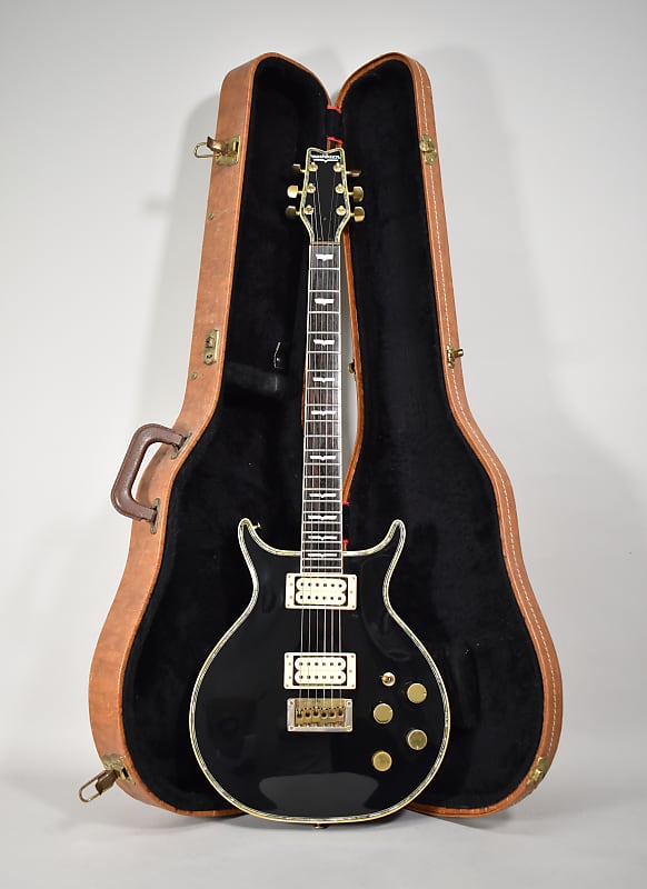 1980 Washburn Eagle Black Finish Rosewood Electric Guitar Made In