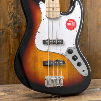 Squier Affinity Series Jazz Bass, Maple Fingerboard, White Pickguard,  3-Color Sunburst image 1