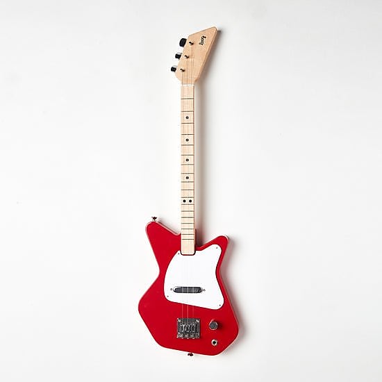 Loog Pro Electric Guitar Red – 3‑String Beginner - LGPROER image 1