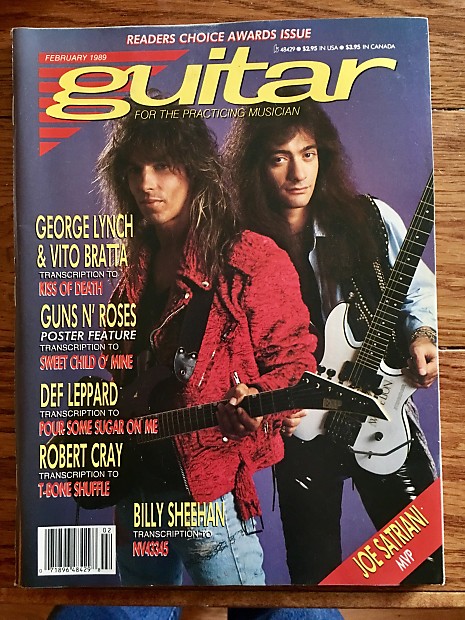 Guitar for The Practicing Musician February 1989 issue with George Lynch &  Vito Bratta on the cover