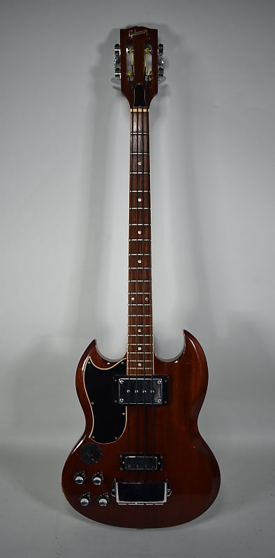 Circa 1971 Gibson EB-3 Slotted Headstock Walnut Finish Left-Handed Electric Bass image 1