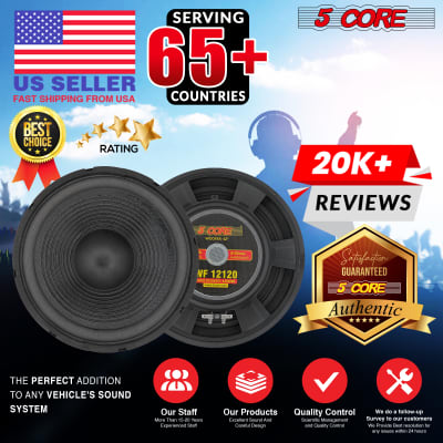 5 Core 12 Inch Subwoofer Audio Raw Replacement PA DJ Speaker Sub Woofer 120W RMS 1200W PMPO Subwoofers 8 Ohm 1.25" Copper Voice Coil WF 12120 image 8