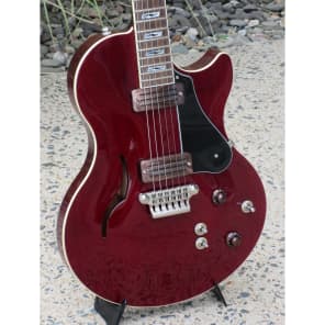Vox Virage - Deep Cherry VGSCDC Semi-Hollow Electric Guitar with Hard Shell Case image 2