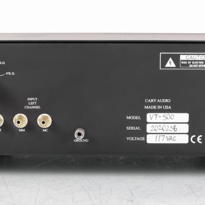 Cary Audio VT-500 MM / MC Tube Phono Preamplifier; VT500; Black image 6
