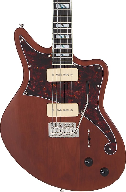 D'Angelico Deluxe Bedford Electric Guitar - Matte Walnut image 1