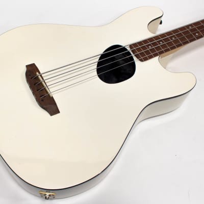 Kramer Ferrington Acoustic Fretless Electric Bass Guitar with Gigbag - White image 9