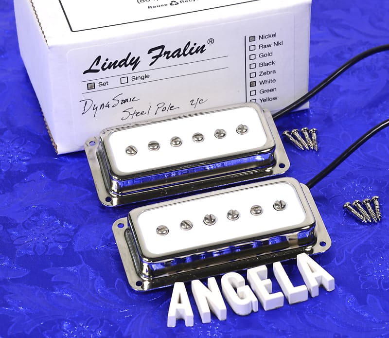 Set Of Two Lindy Fralin DynaSonic Hum Cancelling P90 Pickups