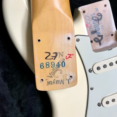 Fender John Mayer Stratocaster 2012  Olympic white/ mint green pick guard image 8