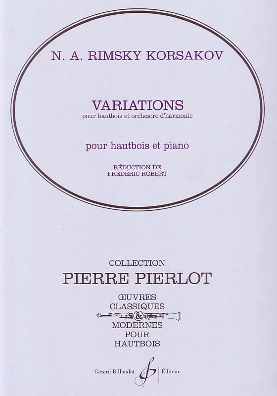 Rimsky Koraskov - Variations for oboe & piano + humor drawing print image 1