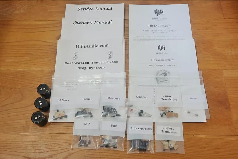 Kenwood KR-6160 restoration kit filter capacitor repair rebuild fix  			